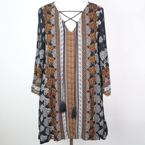 mittoshop Tops - Mittoshop Womens Small Paisley Tassel Tunic Top
